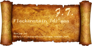 Fleckenstein Tímea névjegykártya