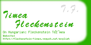 timea fleckenstein business card